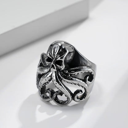 Vintage Style Stainless Steel Octopus Ring