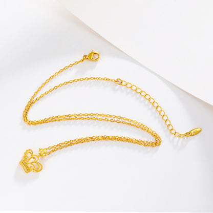 Alloy Temperament Fashion Niche Crown Necklace