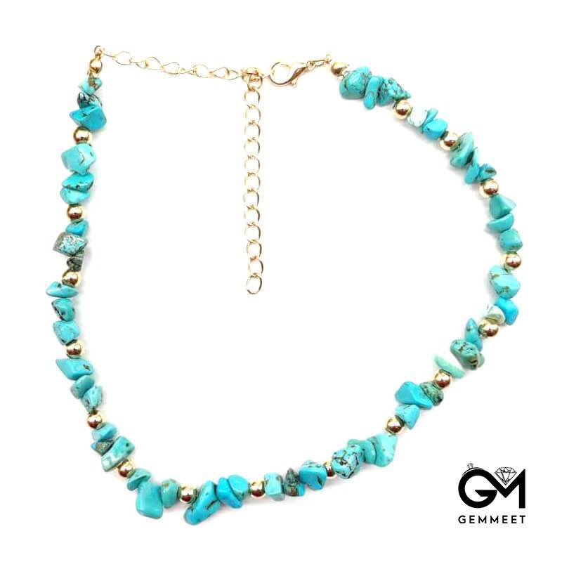 Summer Crystal Gravel Clavicle Chain Necklace