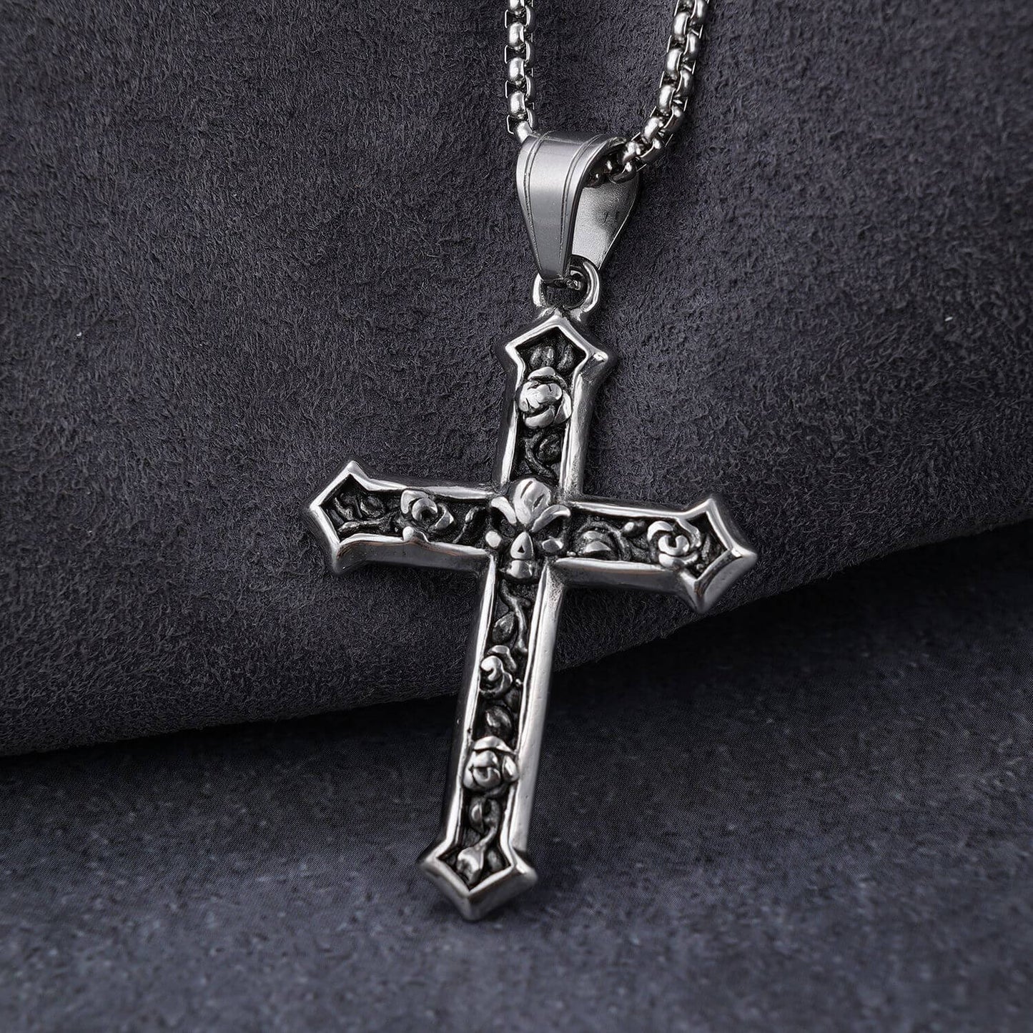 Skull Ghost Cross Stainless Steel Pendant