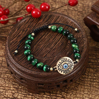 Tiger Eye Evil Eye Protection Bracelet