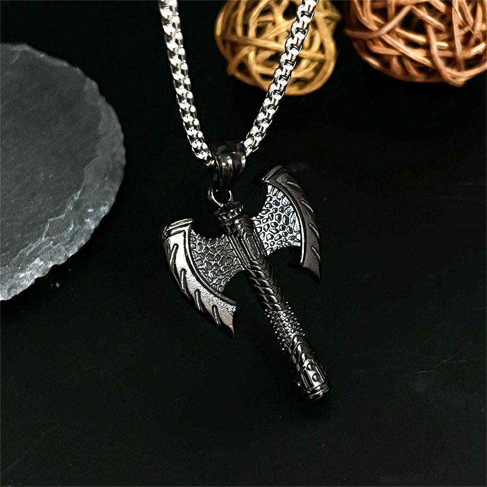 Double Axe Titanium Steel Pendant