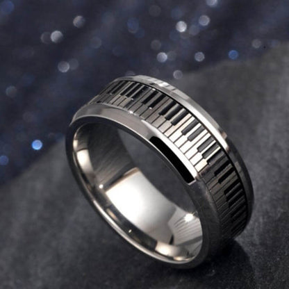 Spinner Music Piano Keys Ring