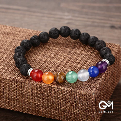 Colorful Stone Bead Bracelet