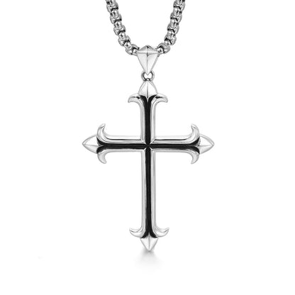 Sterling Silver Arrow Cross Pendants Necklace