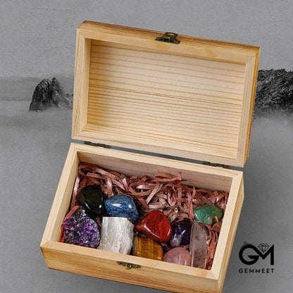 11 Types Of Stone Wooden Boxes Crystal Set