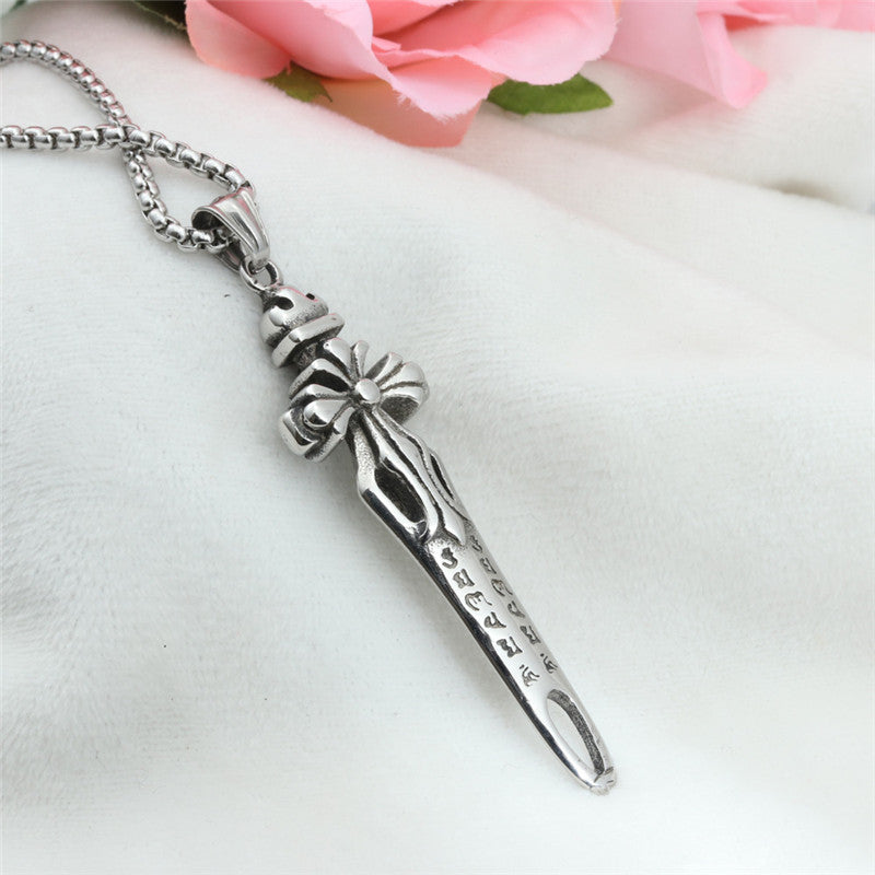 Hip Hop Retro Sword Cross Pendant