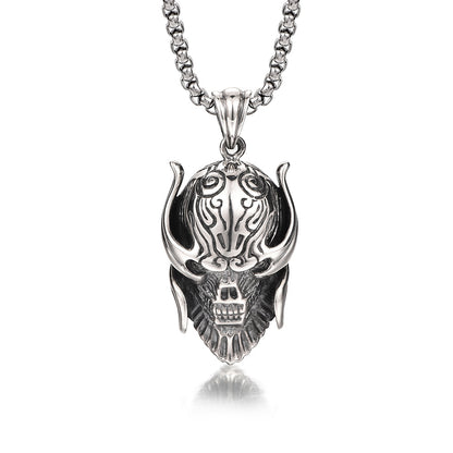 Cool Raging Hell Devil Skull Pendant