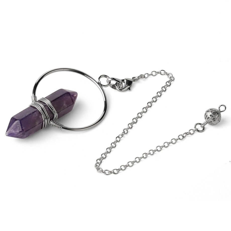 Hexagonal Prism Bullet Crystal Pendant