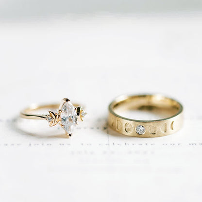 Moon Phase Couple Ring