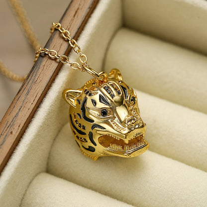 Cute Leopard Hollow Pendant Necklace