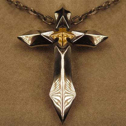 "Soul of the Warrior" - Crossed Swords Necklace