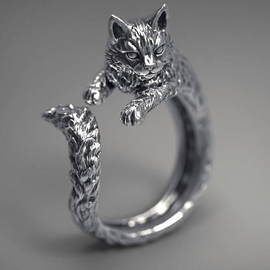 Cute Cat Shape Adjustable Ring