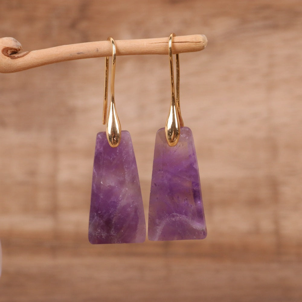 Lapis Lazuli Trapezoid Pendant Earrings