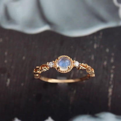 Moonlight Starlight Moonstone Ring