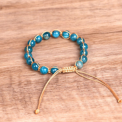 Blue Marble Woven Bracelet