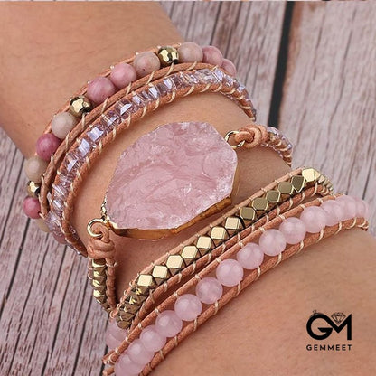 Rose Quartz Stone Bracelet