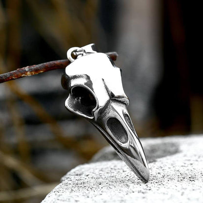 Stainless Steel Men's Crow Mouth Pendant