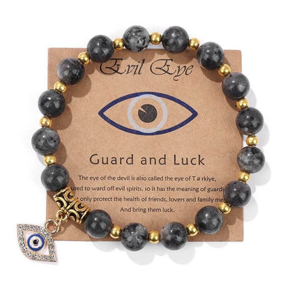 Bead Evil Eye Pendant Bracelet