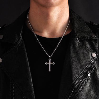 Sterling Silver Arrow Cross Pendants Necklace