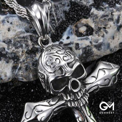 Knight's Skull Cross Pendant