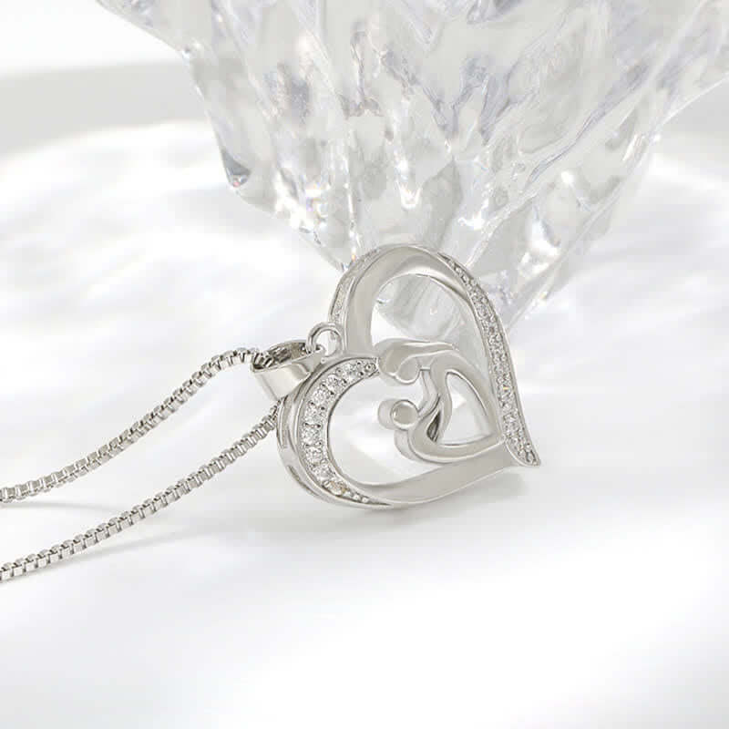 Women's Mom And Child Heart Bond Necklace