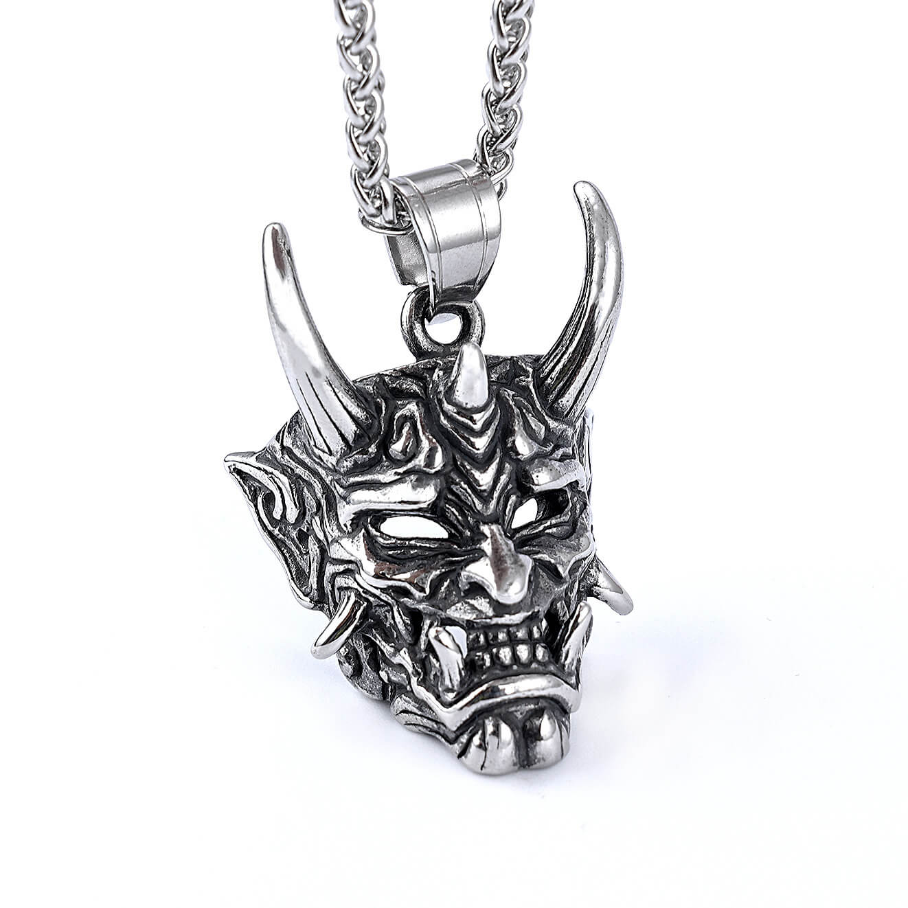 Ghost Head Fangs Mask Stainless Steel Pendant