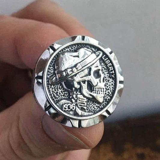 Men's Mexican Hobo Liberty Skull Ring