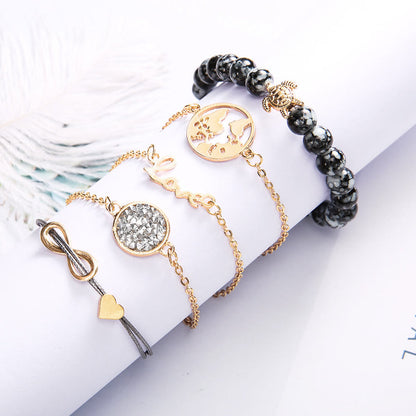 Love & Map Sea turtle 5 - Piece Bracelet Set