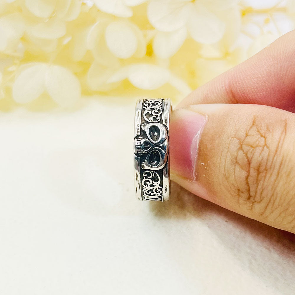 Men's Retro Skull Punk Band Ring