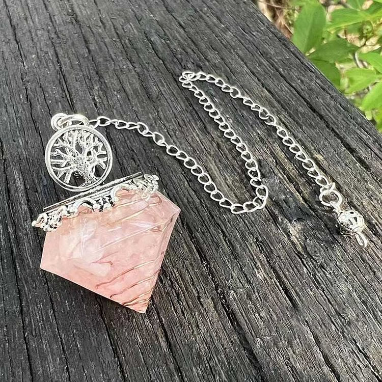 "Meditation Companion" - Crystal Hexagonal Rhombus Pendulum