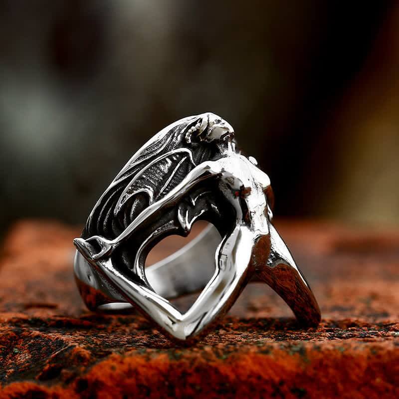 Vintage Gothic Demon Witch Ring