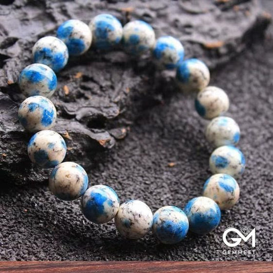 Natural Azurite 11mm Beads Energy Stone Bracelet