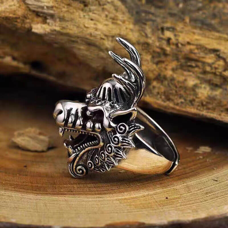 Retro Dragon Head Personality Domineering Dragon Ring