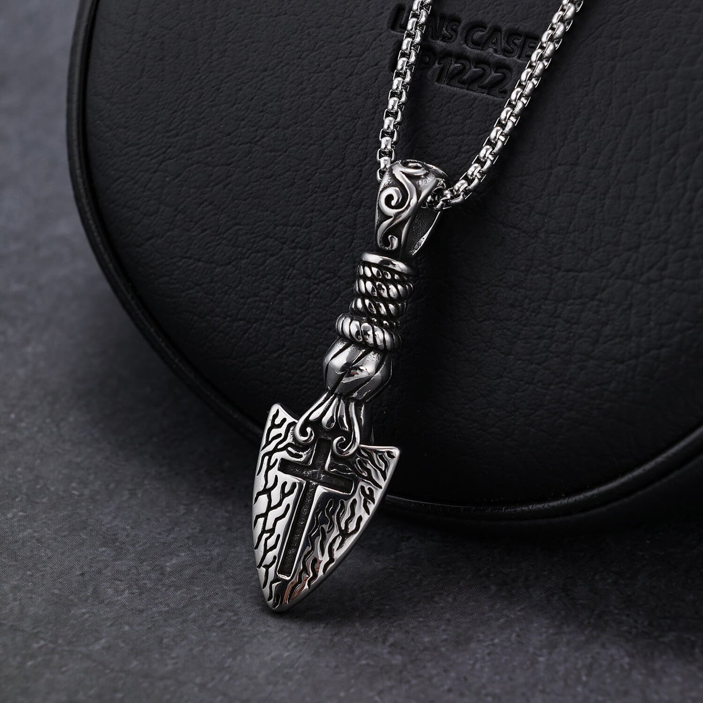 Stainless Steel Cross Spear Pendant