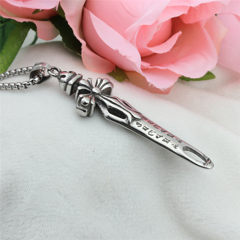 Hip Hop Retro Sword Cross Pendant