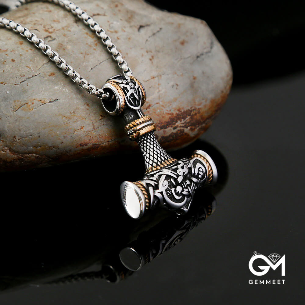 Stainless Steel Viking Amulet Titanium Steel Necklace