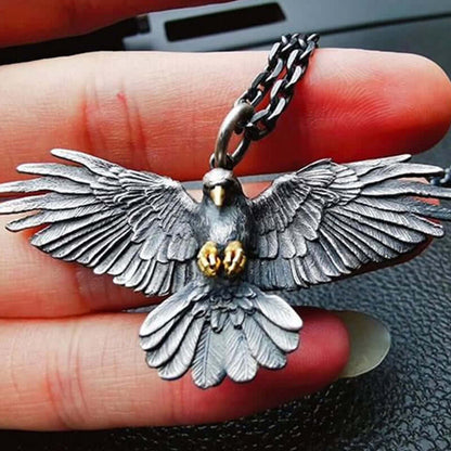 Motorcycle Viking Eagle Wings Necklace