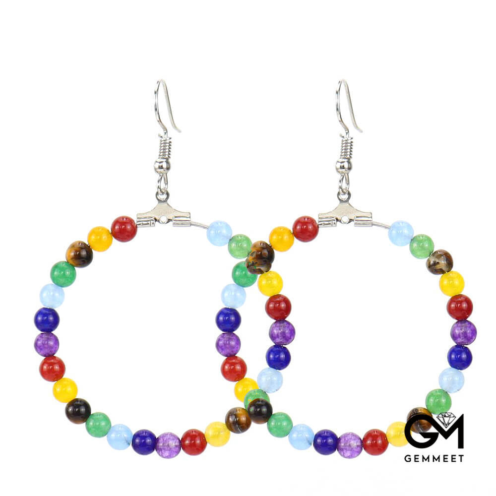 Bohemian Twist Colored Agate Earrings