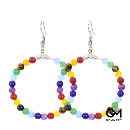 Bohemian Twist Colored Agate Earrings