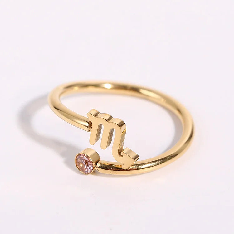 Zodiac Birthstone Ring