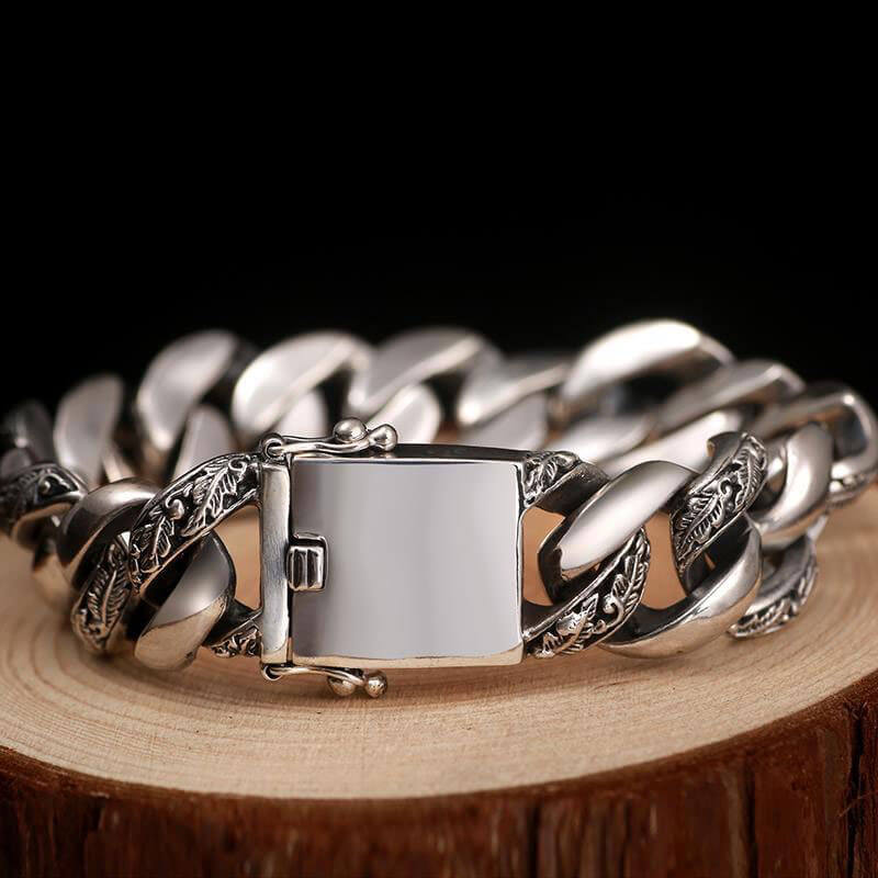 Men's Hippo Retro Rope Prong Link Bracelet