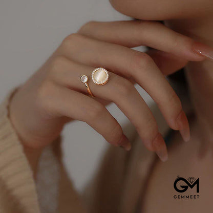 Moonstone Meditation Ring