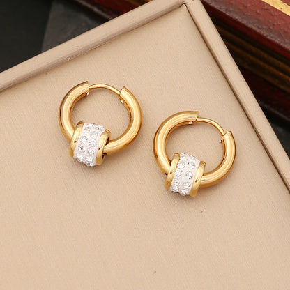 Zircon Stainless Steel Earrings