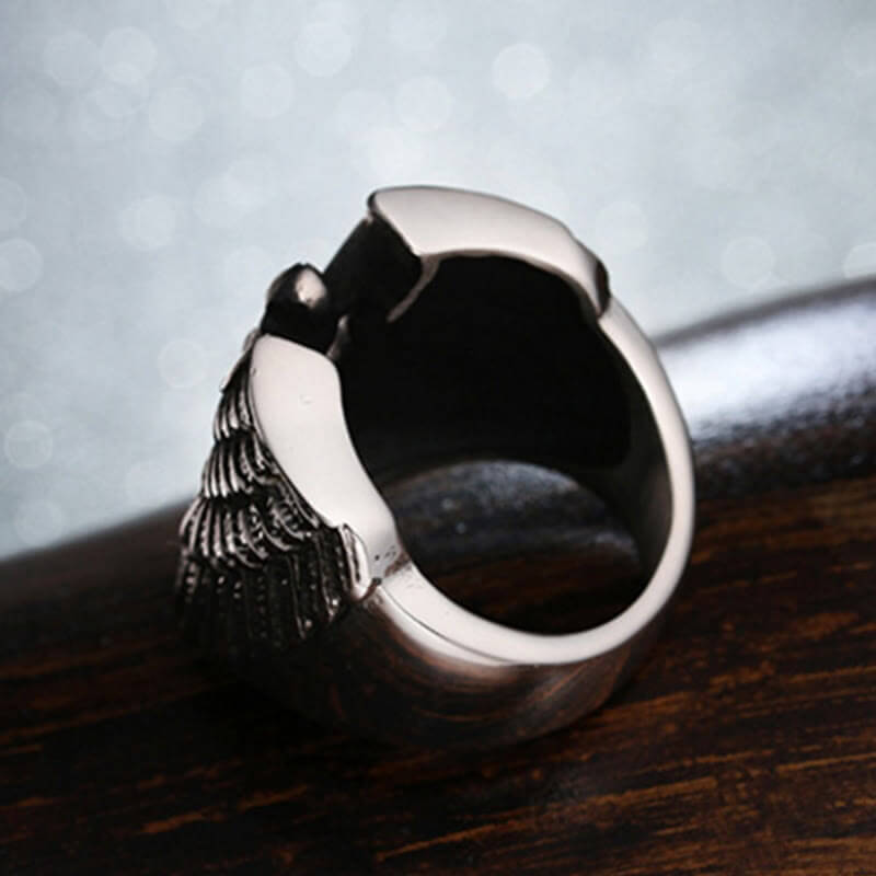 Retro Goddess Angel Wings Ring