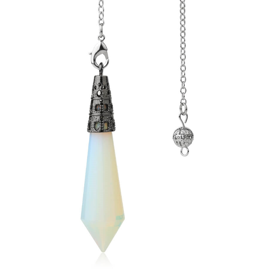 Crystal Stone Conical Gold-plated Bronze Pendant