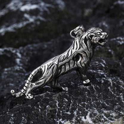 Stainless Steel Leopard Pendant