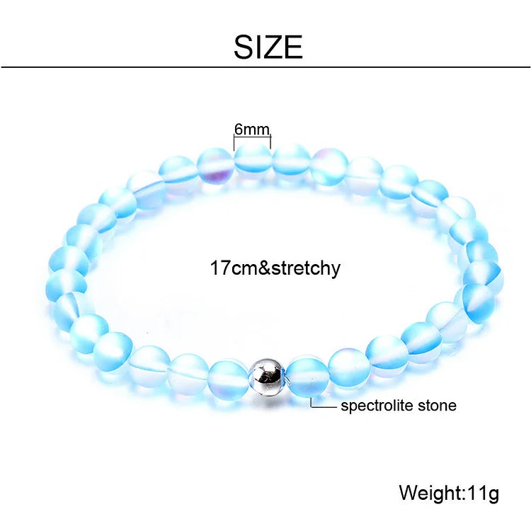 Blue Crystal Glass Bead Bracelet