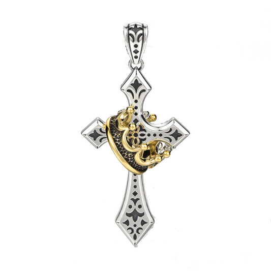 Fashion Men Crown Cross High Street Pendants