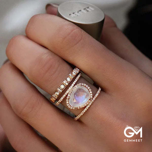 Irregular Moonstone Ring